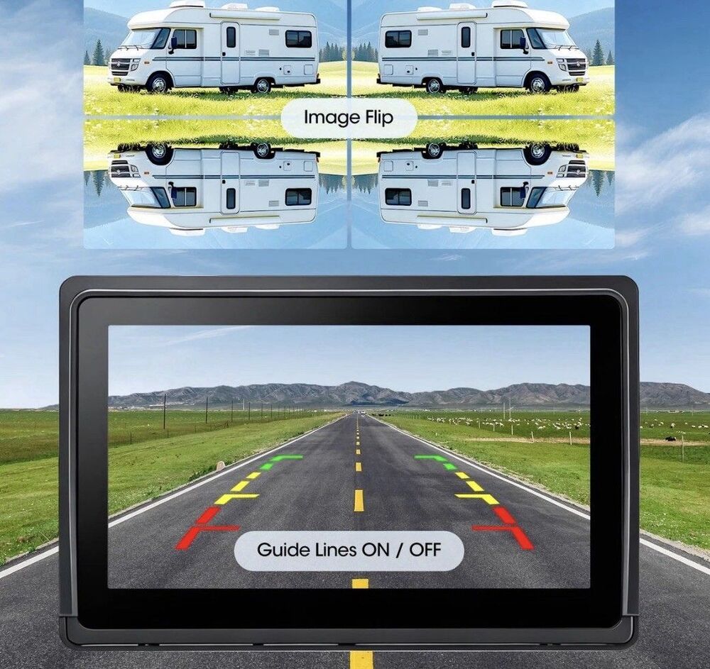 RV Backup Camera System Wireless 7" 1080P Touch Screen DVR Rear View Camera-NEW - Picture 7 of 14